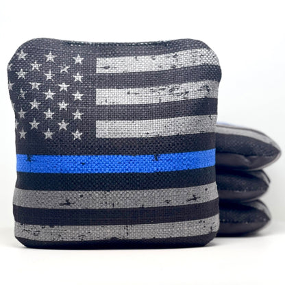 Stick 'n Slick Bags: Distressed American "Thin Blue Line" bags