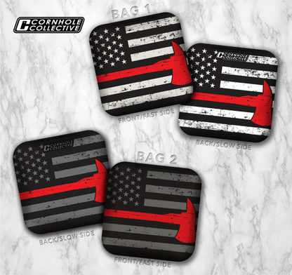 Stick 'n Slick Bags: Distressed American "Thin Red Line" bags